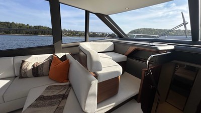 Princess F65 (F65012) 8 Passenger sofa at lower helm