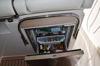 ERIKA RAY 32 Refrigerator slide out drawer beneath helm seat  