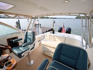 BONHEUR 16 Pilothouse Seating Looking Aft 