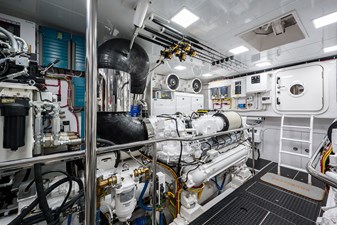 OBSESSION 84 Starboard Engine Looking Aft 