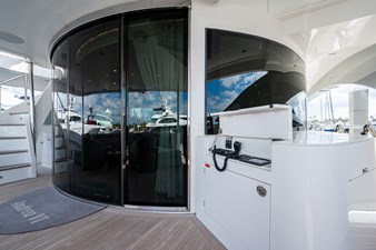 ANDREA VI 49 Aft Deck Entrance to Salon