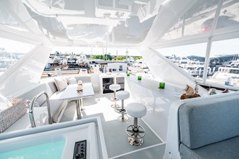 LONE STAR 86 Flybridge Looking Aft