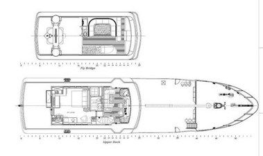 Victoria 35 Layout, Flybridge and Upper Deck