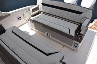 ERIKA RAY 19 Aft lounge seat with drink holders, side gates 