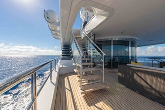SUPERYACHT W 56 Bridge Deck Stairway to Sun Deck