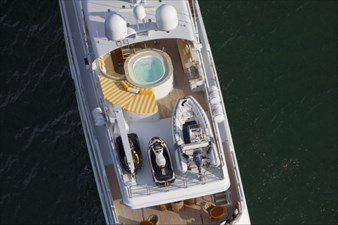 I Love This Boat 9 Sundeck Tender and Jet skis Storage 