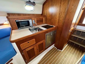 LUNA 31 LUNA, 2013 Hunt Yachts Harrier 36: Galley Looking Aft