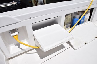 RAMPAGE 49 Starboard side fold down cockpit step, 30amp shore power