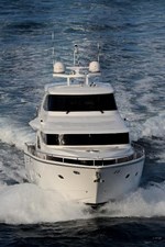 JOHNSON 83' FLYBRIDGE w/HYDRAULIC PLATFORM  14 At Sea