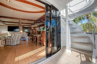 MISS STEPHANIE 39  Bridge Aft Deck and Fly Bridge Stairs