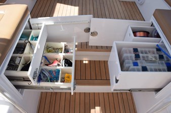 CAZADORA 48 Tackle Storage Drawers just Above Cockpit    