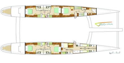 115' 2008 Yapluka 1 Hull Layout