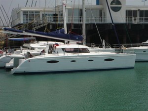 48' 2008 Fountaine Pajot Salina 48 2 Side View