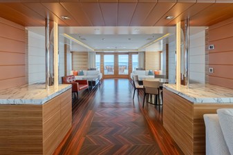 SUPERYACHT W 8 Salon Looking Aft