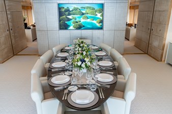 LOON 8 Loon 221' -  Main Deck Salon Formal Dinning