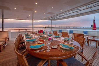LAUREL 11 LAUREL 240'/73.15m Delta 2006/2014 Motor Yacht: Bridge Deck Dining