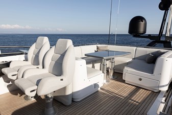 NEVER GIVE UP 29 Flybridge Helm