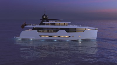 JOHNSON 92 FLYBRIDGE  1 J92 Profile stbd night shot