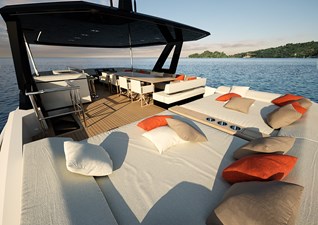 Tribale  56 Cat 13 TribaleCat54 flybridge sunbed