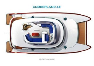 46' 2007 Fountaine Pajot Cumberland 12 Flybridge Layout
