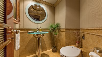 I Love This Boat 22 Main Deck Powder Room and toilet