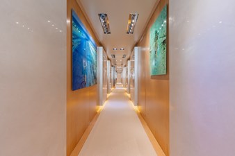 LOON 64 Loon 221' - Lower Deck Beach Club Hallway to Guest Staterooms