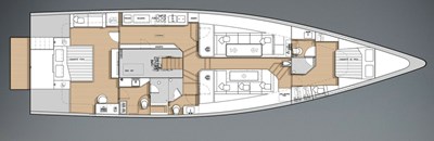 LAS BRISAS 37 Main Deck - Layout