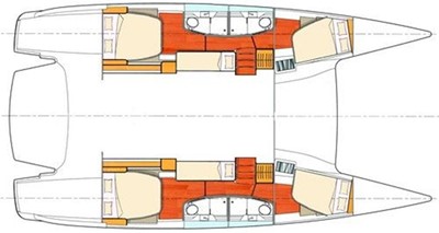 48' 2008 Fountaine Pajot Salina 48 14 4 Stateroom 4 Head Version
