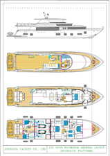 JOHNSON 110 FLYBRIDGE  29 GA     ( One of several layout plans available )