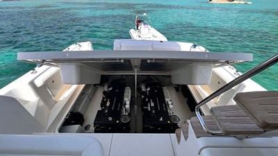 King Fish 12 2018 Riviera 43 Open Bridge engine room