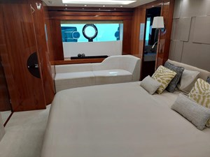 Sunseeker 86 Yacht 18 Master cabin couch