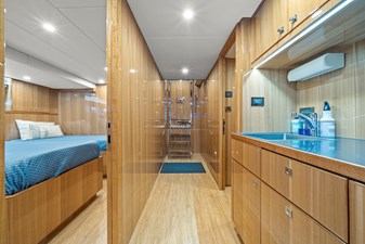 OBSESSION 84 Crew Companionway Looking Aft 