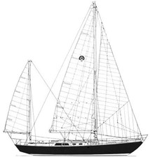 BACCARA 9 50' Hinckley Sou'wester 1977 (BACCARA) Sail Plan