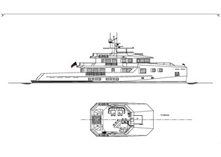 All Ocean Yachts-Bray Ocean Rover 132 2 Profile and flybridge deck