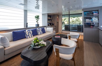 Dinaia SAN LORENZO SL 106 12 Main deck saloon stbd view