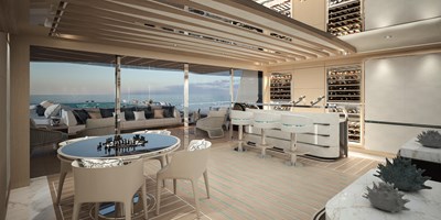 D67 21 D67 - Main Salon entrance bar and game table