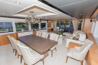 JOHNSON 93 OPEN BRIDGE 8 Salon looking aft