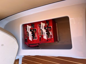 2022 Duffy 22 Cuddy Cabin 30 Starboard batteries under sit cushions