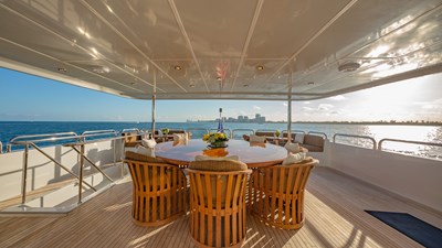 I Love This Boat 13 Upper Deck exterior dining