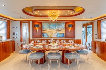 Relentless 18 2006 130 Westport MY Relentless Main Deck Dining Room (2)