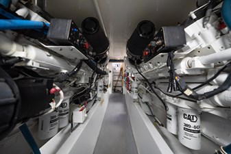 VENTURA 85 Engine Room Center Looking Aft    