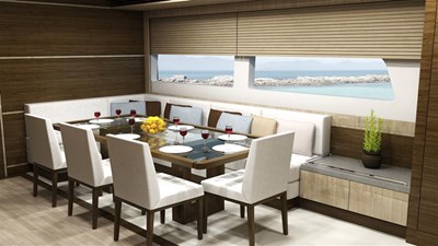 All Ocean Yachts BC 103 Multi Purpose Explorer Fiberglass 14 Banquet dining area enclosed galley