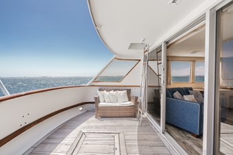 1984 Burger Raised Pilothouse 10 Spacious Aft Deck looking to Port