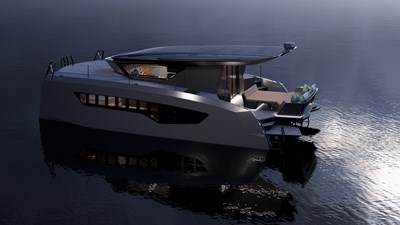 AKANA 44 2 AKANA 44 PORT COCKPIT NIGHT