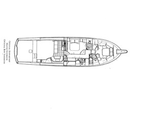 VENTURA 90 Floorplan of 2005 Hatteras 60 Convertible yacht, showcasing interior layout.