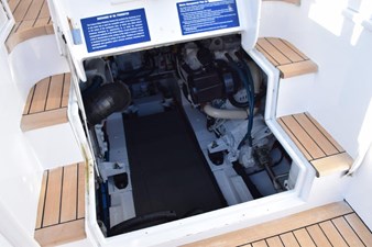 CAZADORA 53 Engine Room Entry Beneath Steps  