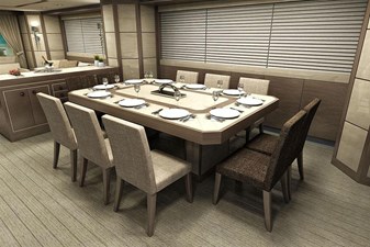 Inace Yachts 126' Aft House Explorer Yacht 8 Dining