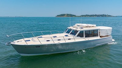 LOLA  7 Port side Bimini Curtains Down