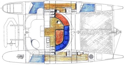 42' 2007 Outremer 42 8 Layout