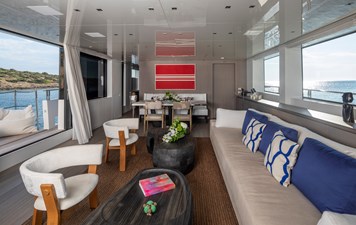 Dinaia SAN LORENZO SL 106 11 Main Deck saloon port view